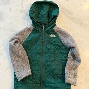 The North Face TNF Boys Green Light Jacket Coat Size 4T Kids with Hood
